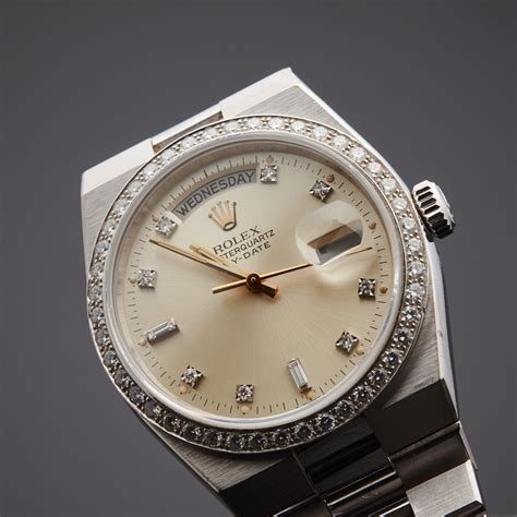 rolex quartz for sale|rolex oysterquartz day date value.